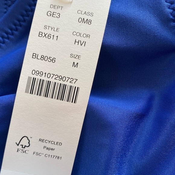 J. Crew Blue Heritage Scoop Neck Bikini Top NEW Women’s Size Medium - Picture 4 of 5